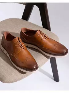 getrich25SHOESMALL Men's Casual Wingtip Oxfords Brogue Shoes Non-Slip Simple Cla - Picture 1 of 27