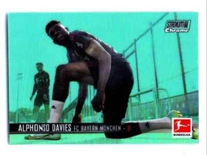 2021 Stadium Club Chrome Bundesliga Aqua Refractor Alphonso Davies 192/199 FC - Picture 1 of 2