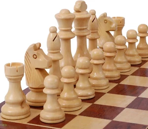Luckywish große Holz Schachfiguren, 4,3 Zoll König, nur Schachfiguren, ohne Brett - Bild 1 von 12