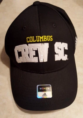 COLUMBUS CREW Womens Hat Adidas Snapback Cap Sequin Sparkle Logo Black New  - Image 1 of 3