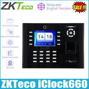ZKTeco iclock660 ID/IC/WiFi/ADMS Fingerprint Time Attendance Access Control - Picture 1 of 8