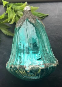Vintage West Germany Glass Bell Shaped Christmas Ornament - Picture 1 of 12
