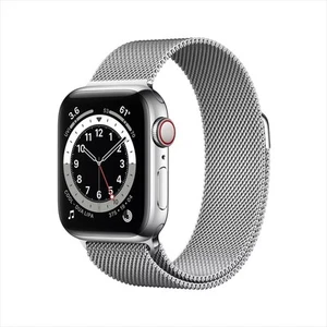 NEUWERTIG Apple Watch Series 5 44mm GPS+Cellular Silber Edelstahl Milanaise MWQP2LL/A - Bild 1 von 6