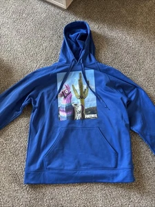 Fortnite Blue Youth Drawstring Hoodie Size Large - Picture 1 of 3