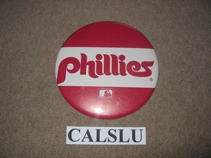 VINTAGE 1980'S PHILADELPHIA PHILLIES ☆RARE☆ 6" MLB BASEBALL PIN BUTTON - Picture 1 of 1