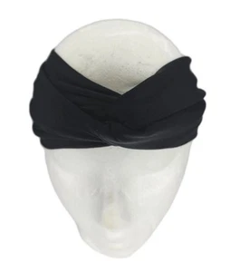 Nike Headband Twist Crossover Women's Black Yoga Workout Fitness Dri Fit Black - Picture 1 of 5