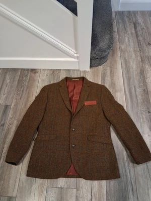 Brook Taverner Men's Harris Tweed smart jacket , elbow patches sz 44 short - Image 1 of 4