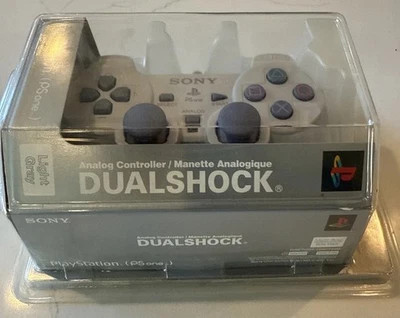 Sony PlayStation 1 PS1 PSone OEM Controller DualShock Factory SEALED Analog Gray - Image 1 of 4