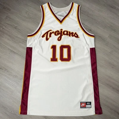 KEN SIMS Game Worn USC Trojans Basketball Jersey 48 XL Nike Vintage Authentic - Image 1 of 4
