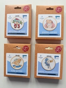 Peter Rabbit  Cross Stitch Kits Set Of Four  Crafty Kit Company Easy Peasy Level - Picture 1 of 9