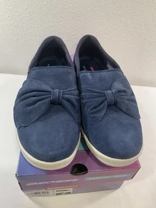 Neu im Karton Skechers Gr. 7W Madison Ave marineblau Leder Slipper Schuhe 24942W NEU - Bild 1 von 14