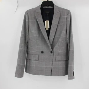 NWT J Crew Blazer Womens 4 glen Plaid Double Breasted Workwear Career Preppy - Picture 1 of 14