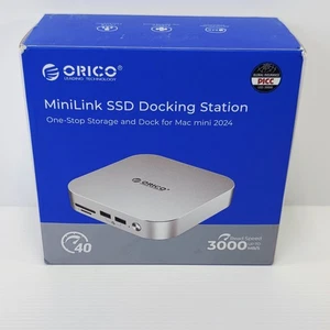 ORICO MiniLink 40Gbps SSD USB 4.0 Mac Mini M4/M4 Pro 7-in-1 Aluminum Dock Hub - Picture 1 of 9