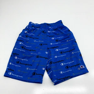 Champion Blue Logo Printed Athletic Shorts Boys Size Medium - Picture 1 of 6