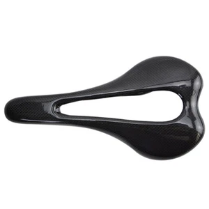 270*143mm Full Carbon Bicycle Seat Hollow MTB Road Bike Saddle Cushion Oval Rail - Picture 1 of 15