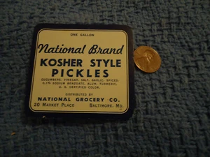 National Grocery Co pickle food label BALTIMORE MD - Picture 1 of 1