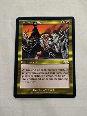 MTG Keldon Twilight Artist Proof Sketch and Signature Vohwinkel - Image 1 of 2