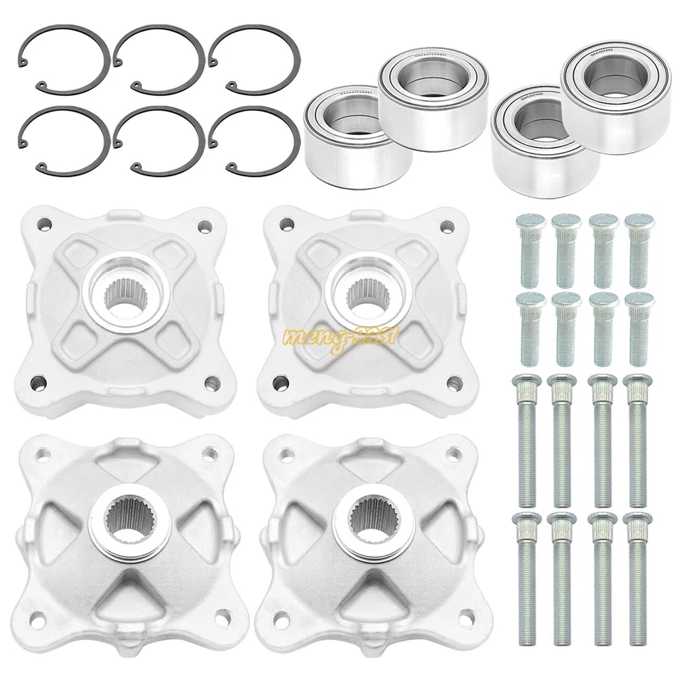 Front & Rear Wheel Hubs &Bearings Studs for Polaris RZR-800 RZR-800-S 2008-2014 - Image 1 of 4