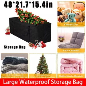 Outdoor Storage Bag Black Waterproof Extra Large ChristmasCushion Tree Xmas mb - Picture 1 of 10