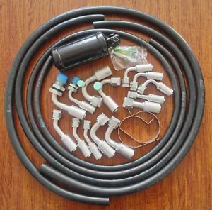 A/C Air Conditioning Hoses & Fittings & Drier & O-rings Kit Universal - Picture 1 of 2