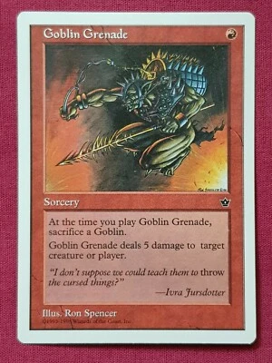 Magic The Gathering ANTHOLOGIES BOX SET GOBLIN GRENADE single red card MTG - Image 1 of 2