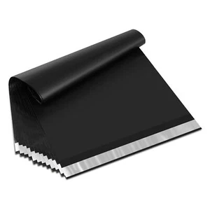 Black Poly Mailers Shipping Bags High Quality 2 Mil Envelopes 12 x 15.5 500 Pcs - Picture 1 of 6