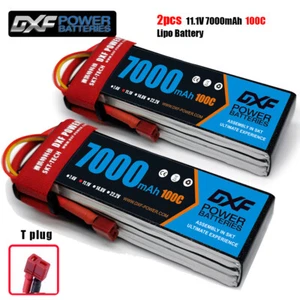 DXF 2PCS 3S 7000mAh Lipo Battery 11.1V 100C DEANS/T RC Lipo Battery Boat Truck - Picture 1 of 5