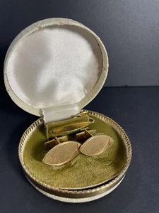 manschettenknöpfe set 40er Jahre gebürstet Gold OVP - Bild 1 von 3
