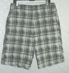 RIP CURL The Search Men’s Shorts Gray Black Plaid Size 34 - Picture 1 of 6