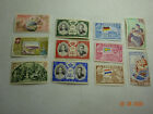 Lot of 11, Stamps 1956 Monaco Royal Wedding, Liberia &amp; Laos