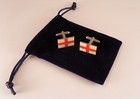 Mens Cufflinks Job Lot 12 Sets Gift Bagged New England Flag St George