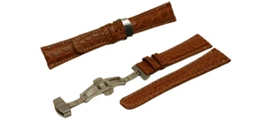 Armbanduhr IN 22mm IN Krokodil Mit Schleife Doppelfalt- - Bild 1 von 3