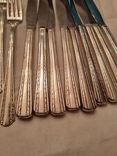 American Silver Plate CAMELOT HARVEST 9 Luncheon Grille Knives 3 Grille Forks.