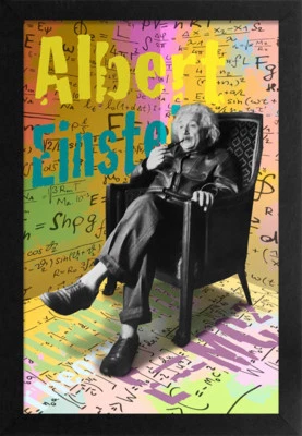 ALBERT EINSTEIN IMAGINATION 13x19 FRAMED GELCOAT POSTER GENIUS E=MC2 NEW GIFT!!! - Image 1 of 2