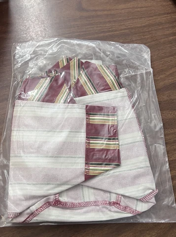 Longaberger Holiday Stripe Natures Hostess Christmas Basket Liner USA New Cover