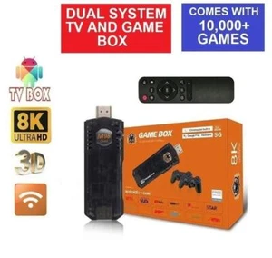 8K Video Quad-core Android TV Box 10000+ Game Console Retro Stick Dual System - Photo 1/10