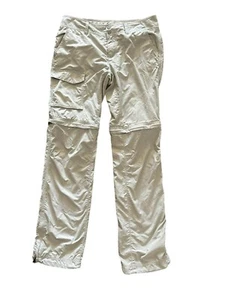 Columbia Women's Beige Cargo Convertible Zip Off Omni-Shade Pants Size 6 Tan - Picture 1 of 6