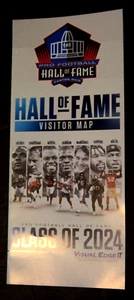 PRO FOOTBALL HALL Of FAME Visitor Map - CLASS 2024, (3" x 8" folded), Brand New - Picture 1 of 4