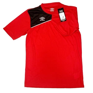 Umbro Soccer Futbol Field Jersey Training Shirt - Youth - Small - Red/Black - Picture 1 of 10