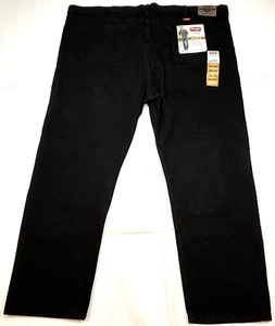 NWT Wrangler Relaxed Fit Men's Jeans 54x30 Big and Tall Black Five Star Premium - Picture 1 of 11