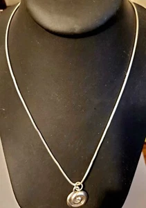 ROBERT LEE MORRIS RLM STUDIO STERLING SILVER SPIRAL SWIRL PENDANT NECKLACE 18" - Picture 1 of 12
