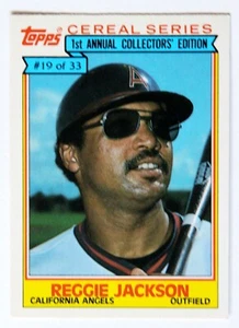 1984 Topps Cereal Series Baseball Trading Card #19 Reggie Jackson Angels - Picture 1 of 6