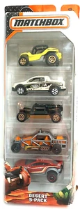 2015 Matchbox 5 Pack Desert Rugged Vehicles Pack Diecast 1:64 Scale Cars Jeep - Picture 1 of 6