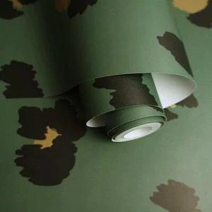 Holden Leopard Spot Jungle Animal Skin Metallic Wallpaper Green Black Gold 13033 - Picture 1 of 4