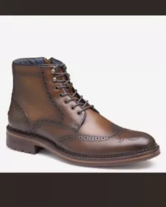 Nueva Bota Johnston & Murphy XC Flex Connelly Punta de Ala Cuero Marrón Hombres Talla 8 EU 41 - Imagen 1 de 12