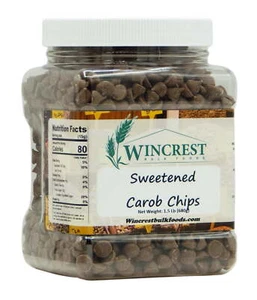 Patatine carrube WinCrest - zuccherate - vasca da 1,5 libbre - spedizione accelerata gratuita! - Foto 1 di 4