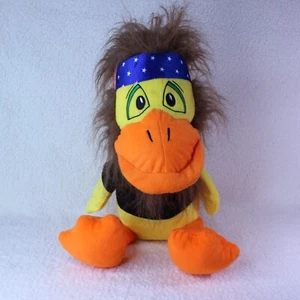 DUCK TOY FACTORY Billy Duck 15" Plush Wild Beard and Hair  Patriotic Headband - Picture 1 of 7
