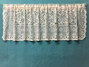Classic Windsor Lace Valance 62" x 19" Ivory Cotton Blend Livingroom Bedroom - Picture 1 of 5
