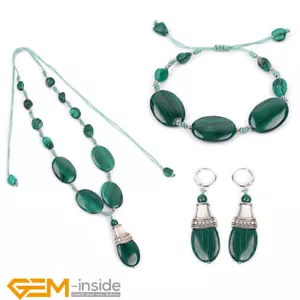 Assorted Natural Gemstone Pendant Necklace Earrings Bracelet Fashion Jewelry Set - Bild 1 von 67