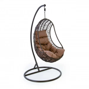 Chaise Suspendue Dondolo Oeuf Marron De Jardin Avec Coussin 310V - Photo 1/1